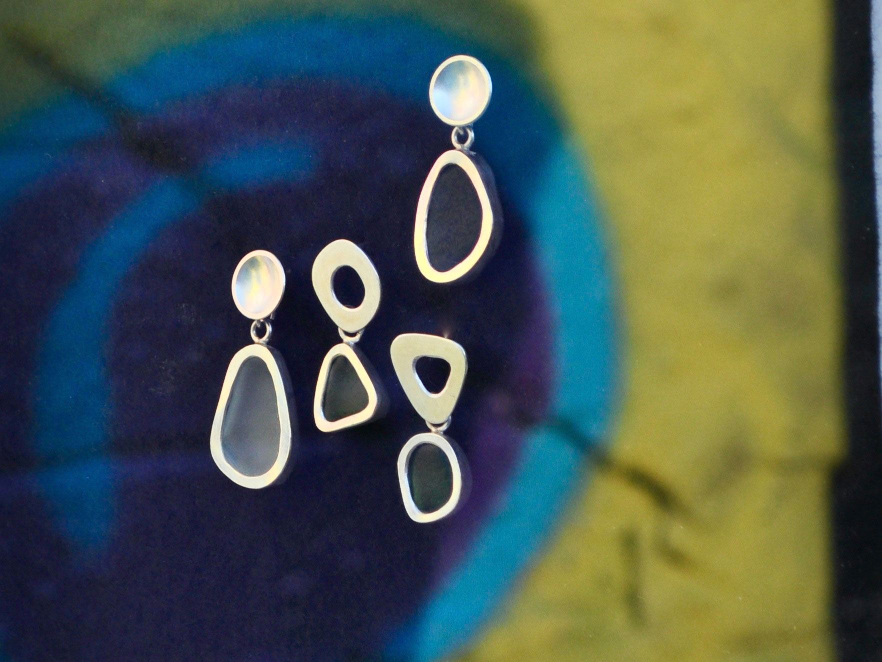 Glasohrringe gemischt